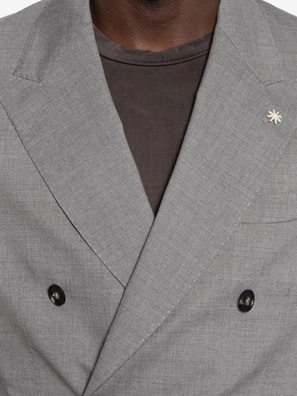 Manuel Ritz Nuvola blazer met dubbele rij knopen Grijs
