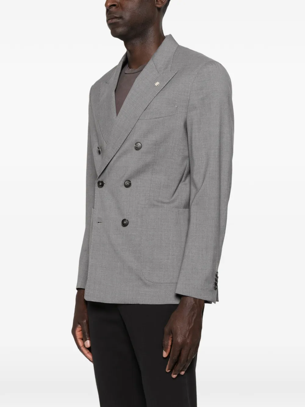 Manuel Ritz Nuvola blazer met dubbele rij knopen Grijs