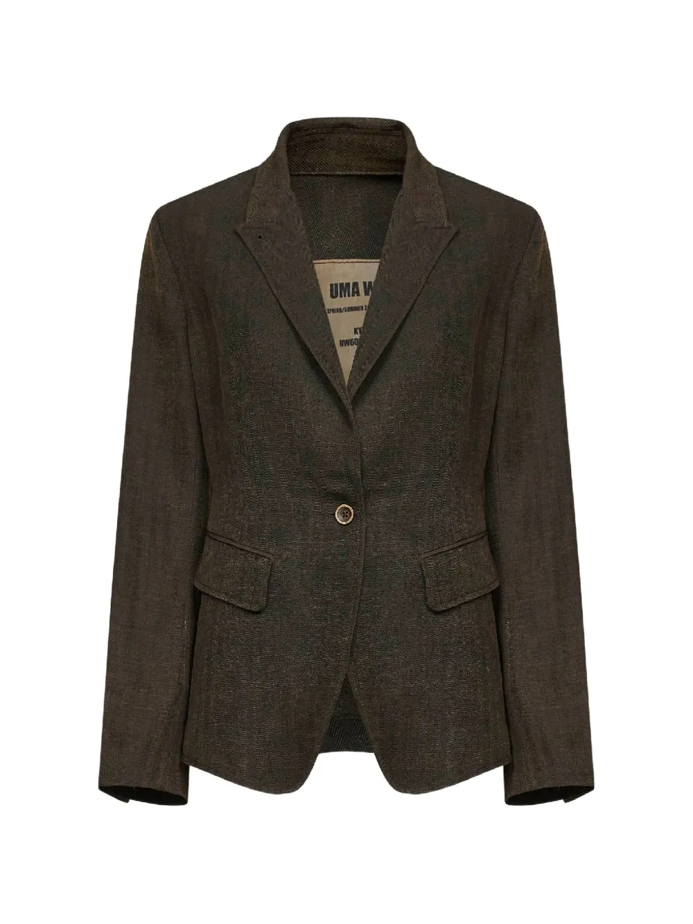 Uma Wang twisted asymmetric jacket - Marrone