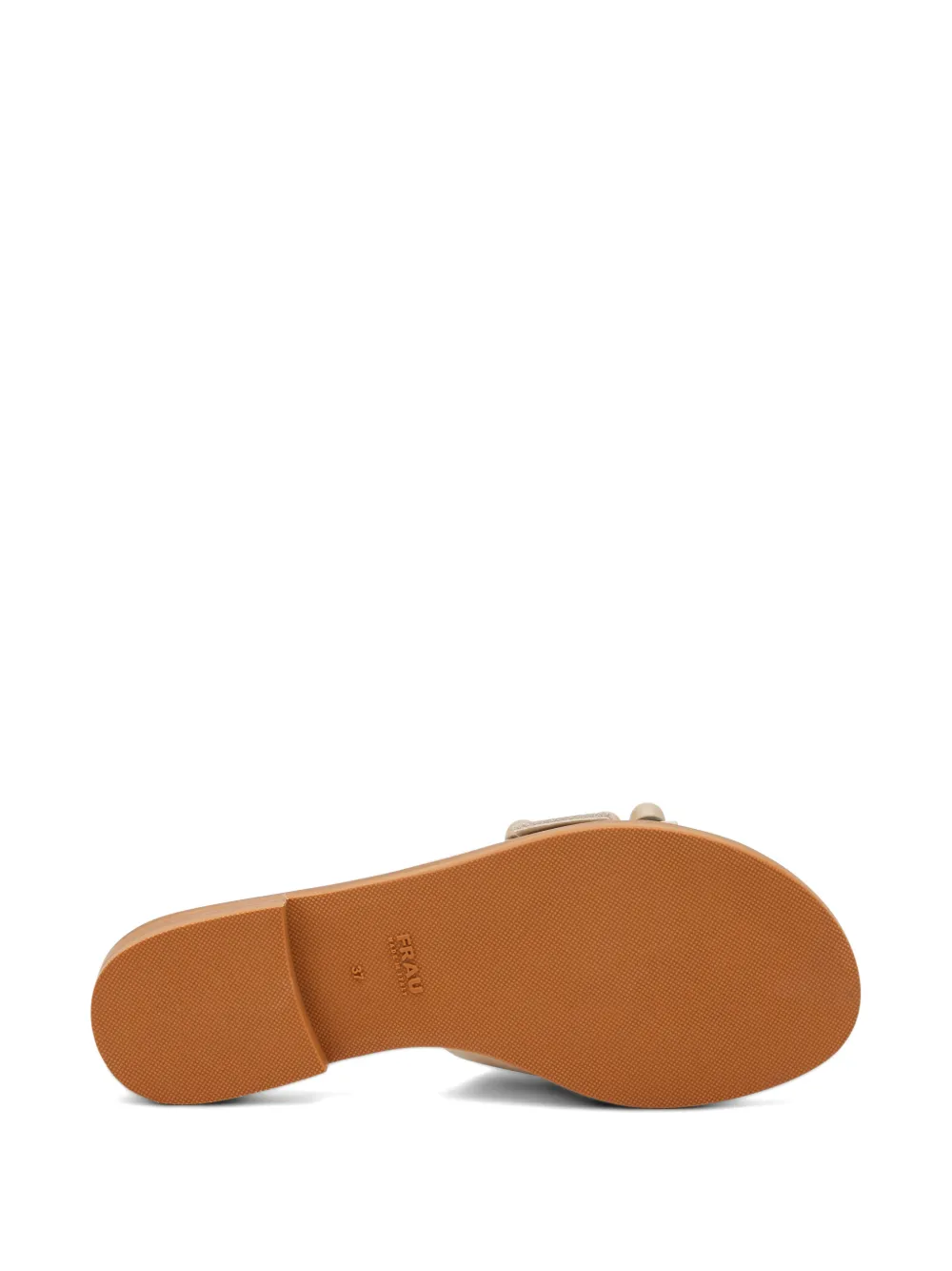 FRAU beaded-buckle leather sandals Beige