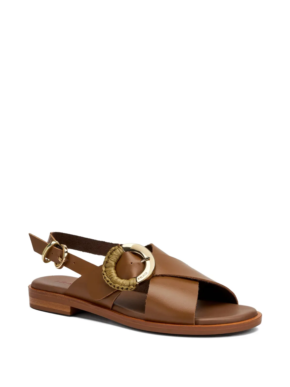 FRAU round-buckle leather sandals Bruin