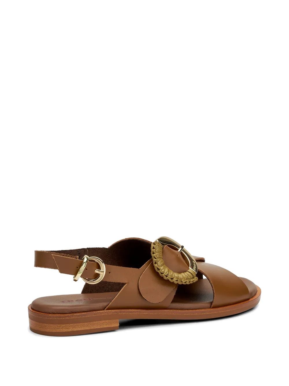 FRAU round-buckle leather sandals Bruin