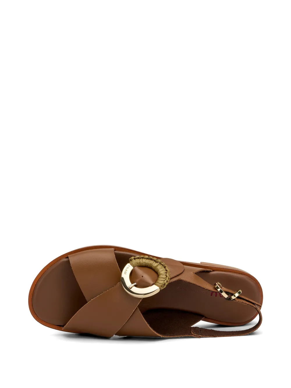 FRAU round-buckle leather sandals Bruin