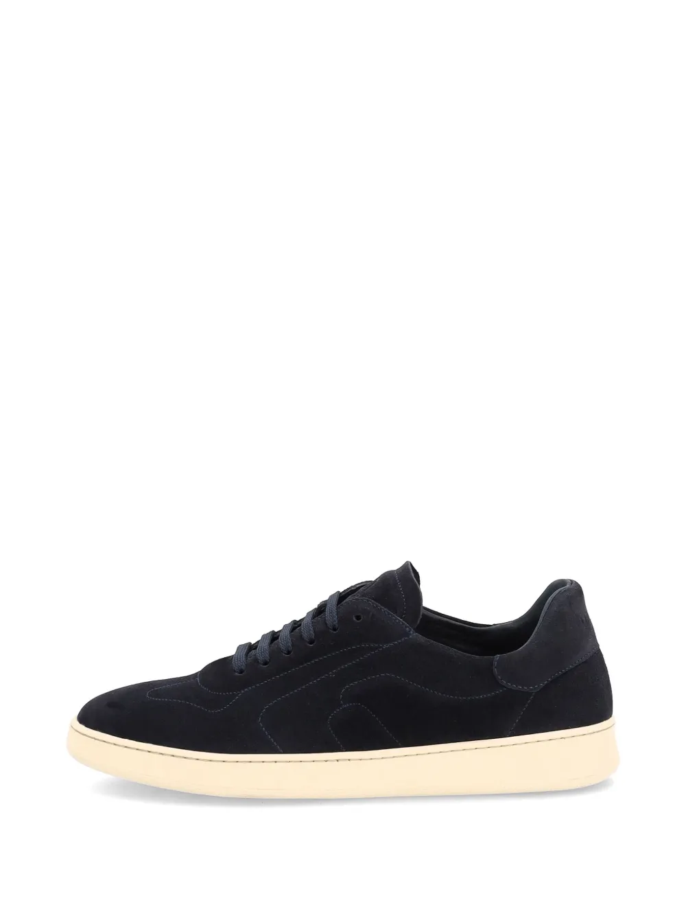 Frau Top-stitching Suede Sneakers In Blue