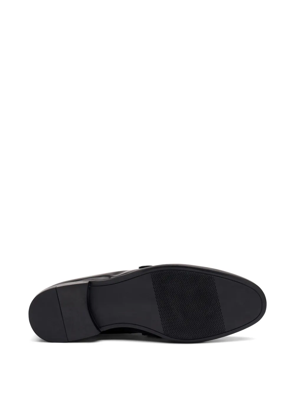 FRAU polished buckle-strap loafers Zwart