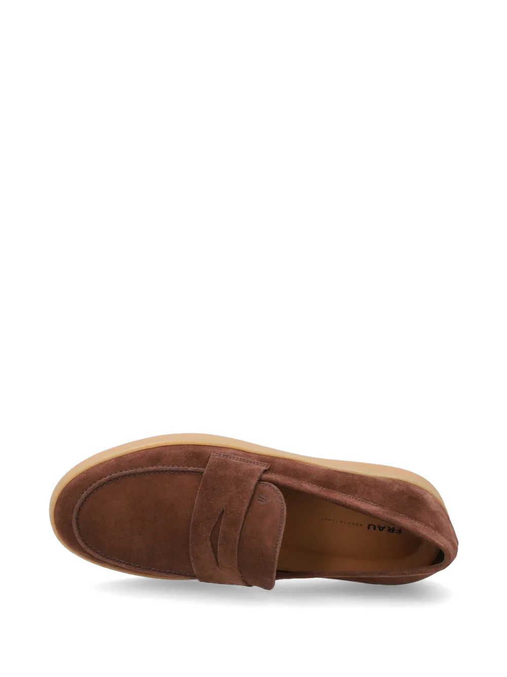 FRAU saddle-detail suede loafers Bruin