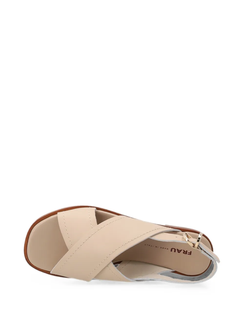 FRAU crossover-strap leather sandals Beige