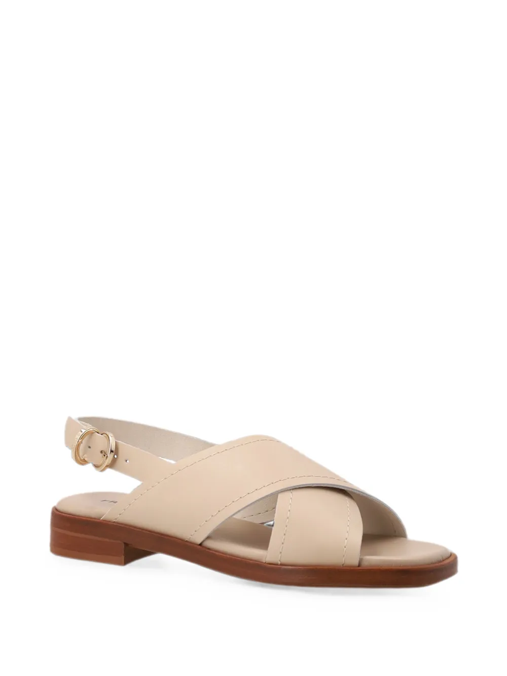 FRAU crossover-strap leather sandals Beige