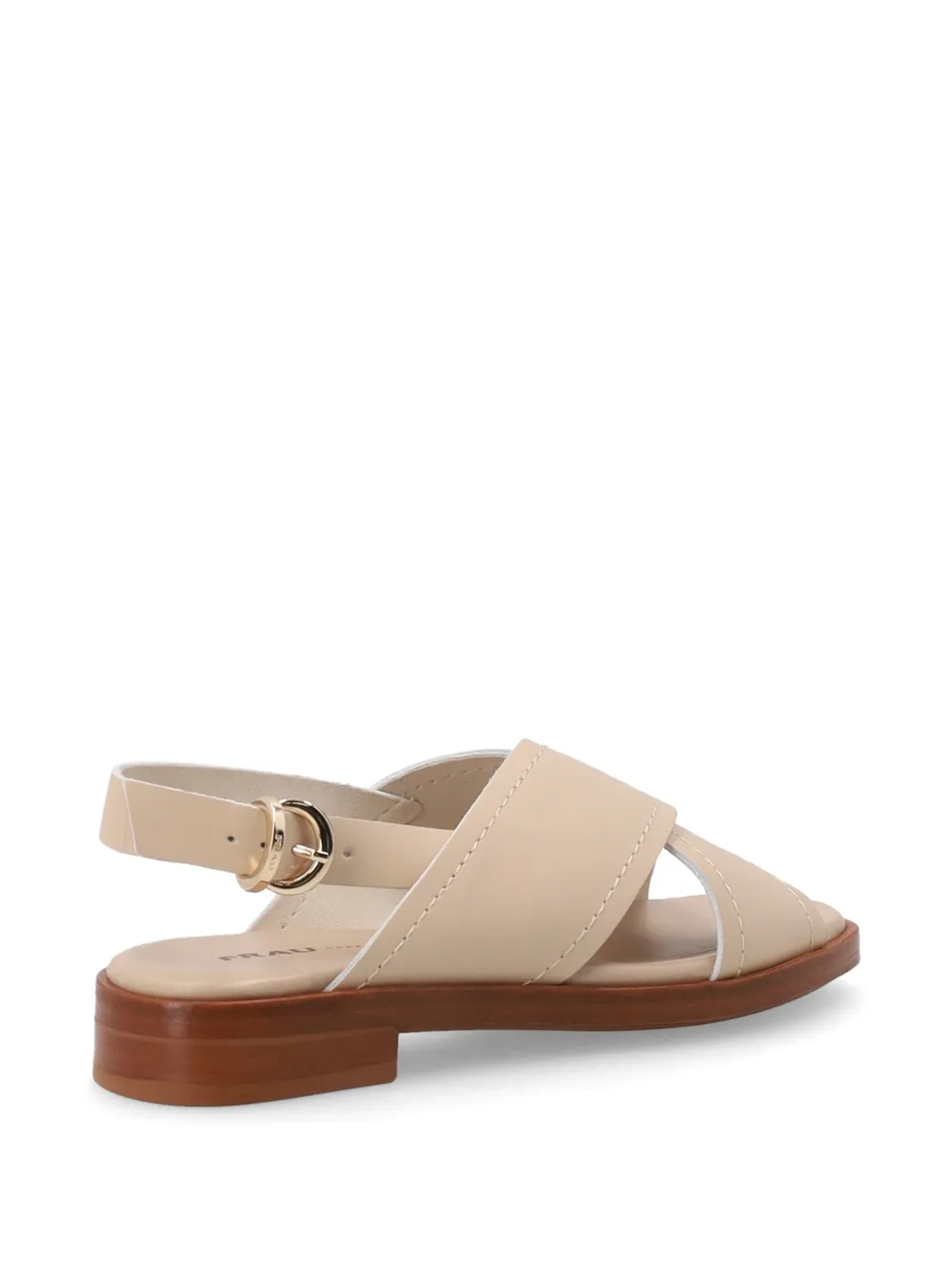 FRAU crossover-strap leather sandals Beige