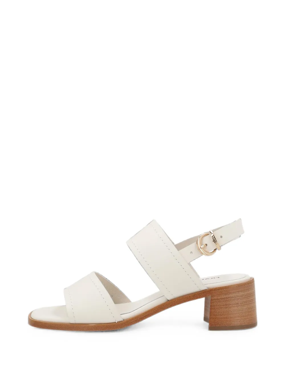 Frau Leather Buckle-fastening Sandals In White