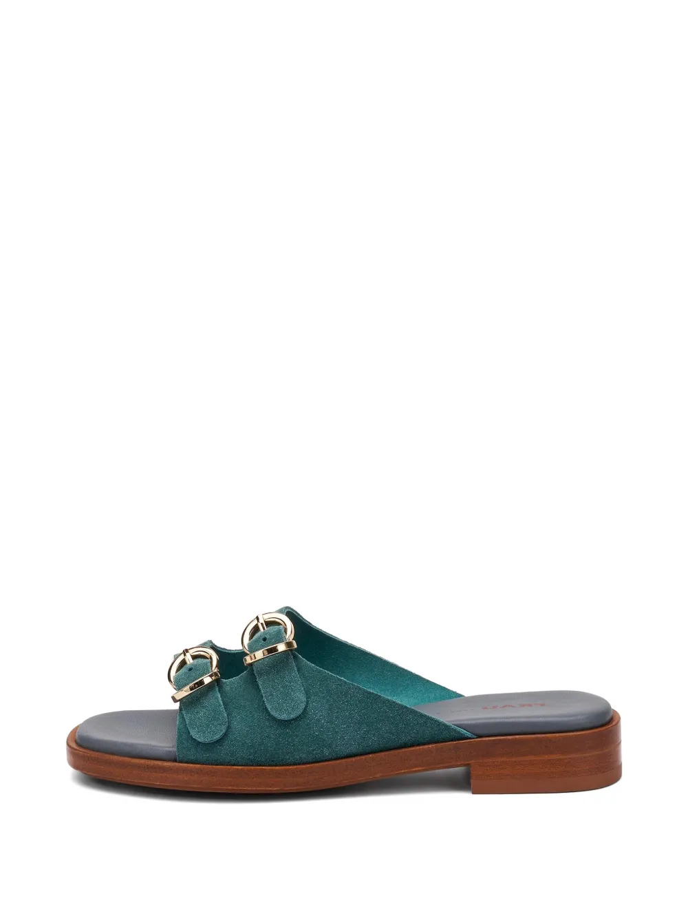 FRAU double-buckle suede sandals - Verde