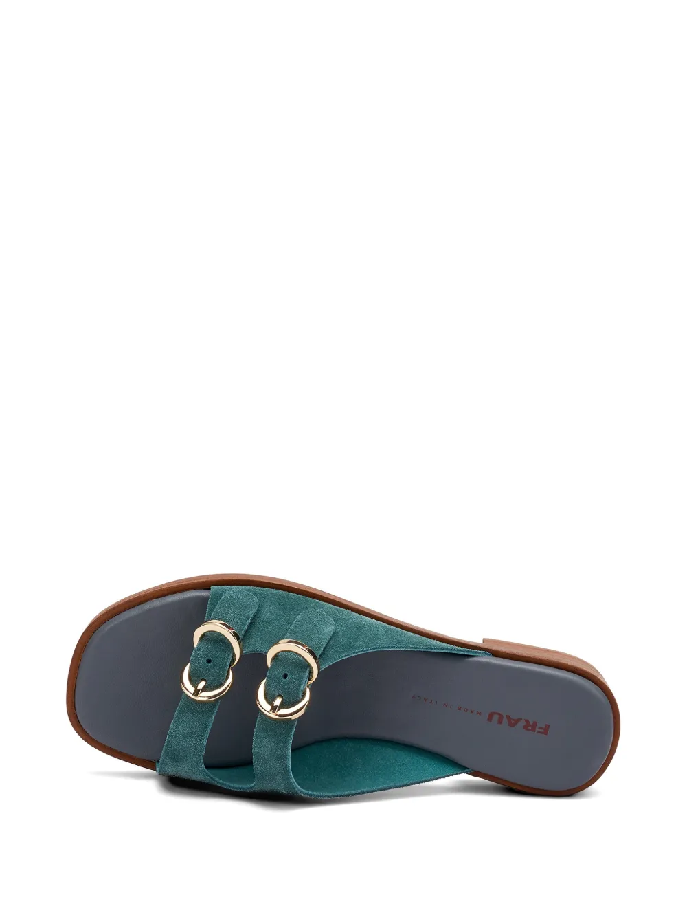 FRAU double-buckle suede sandals Groen