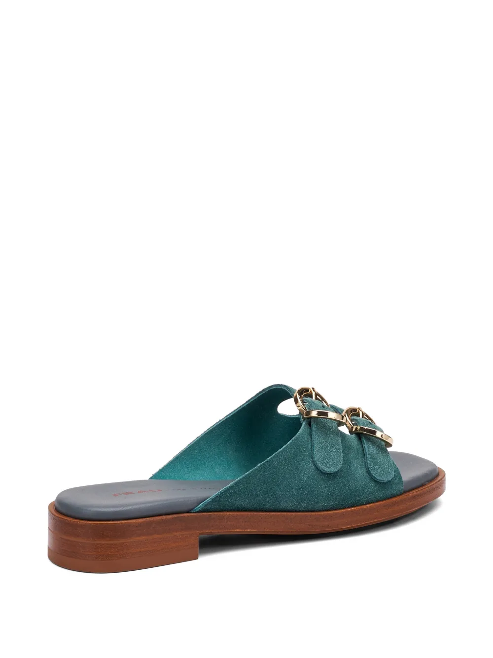 FRAU double-buckle suede sandals Groen
