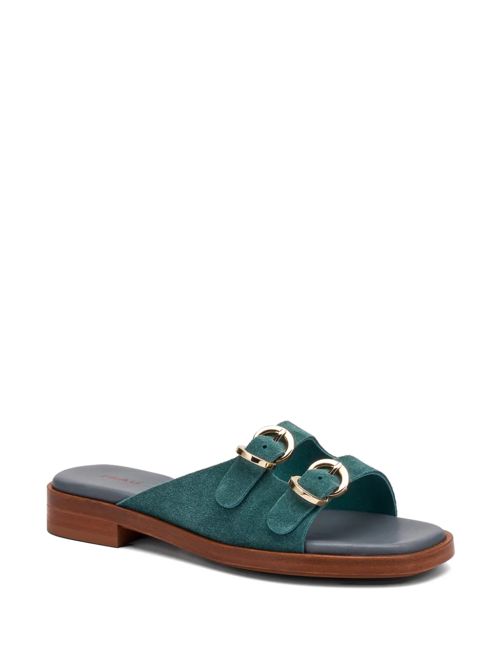 FRAU double-buckle suede sandals Groen