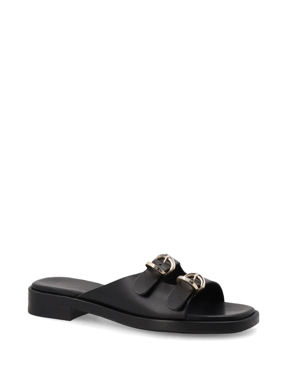 FRAU double-strap buckle sandals Zwart