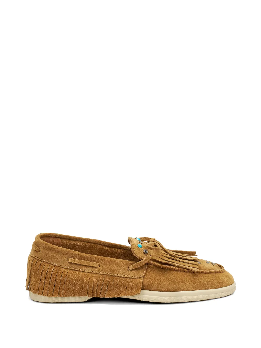 FRAU fringed bead-embellished loafers - Toni neutri