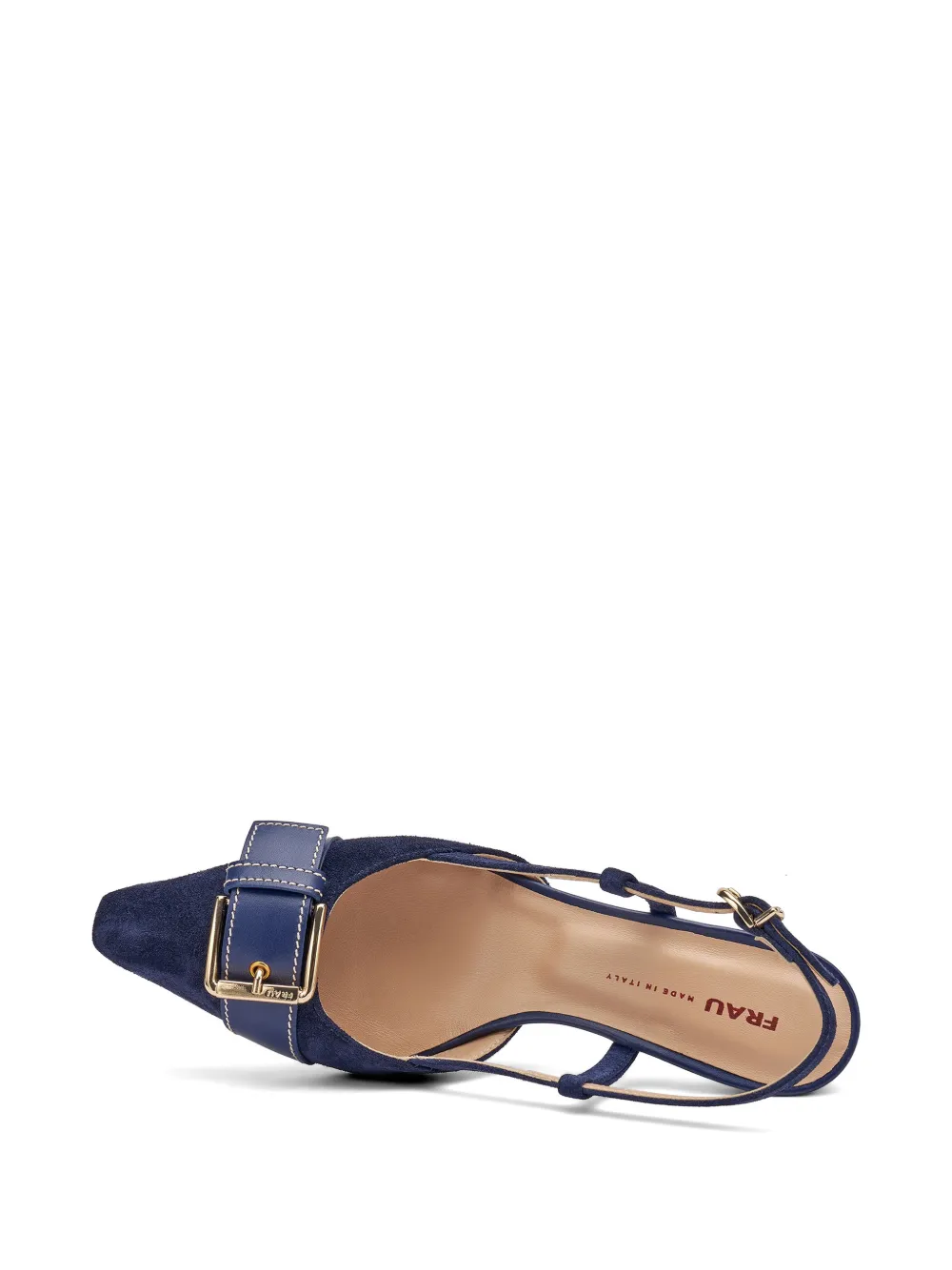 FRAU buckle-detail suede slingbacks Blauw