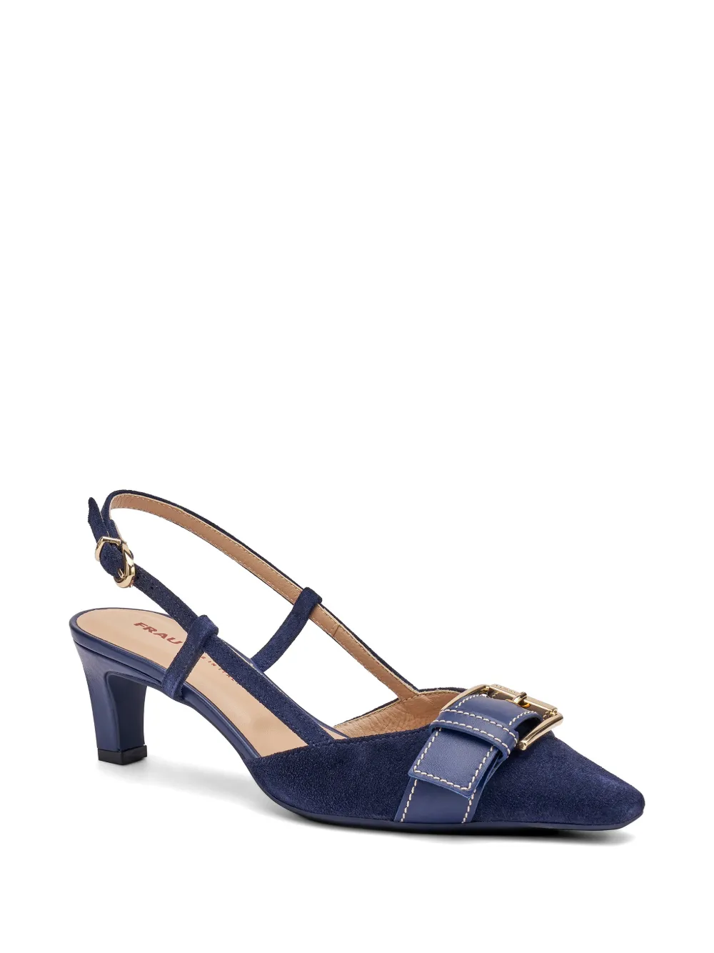 FRAU buckle-detail suede slingbacks Blauw