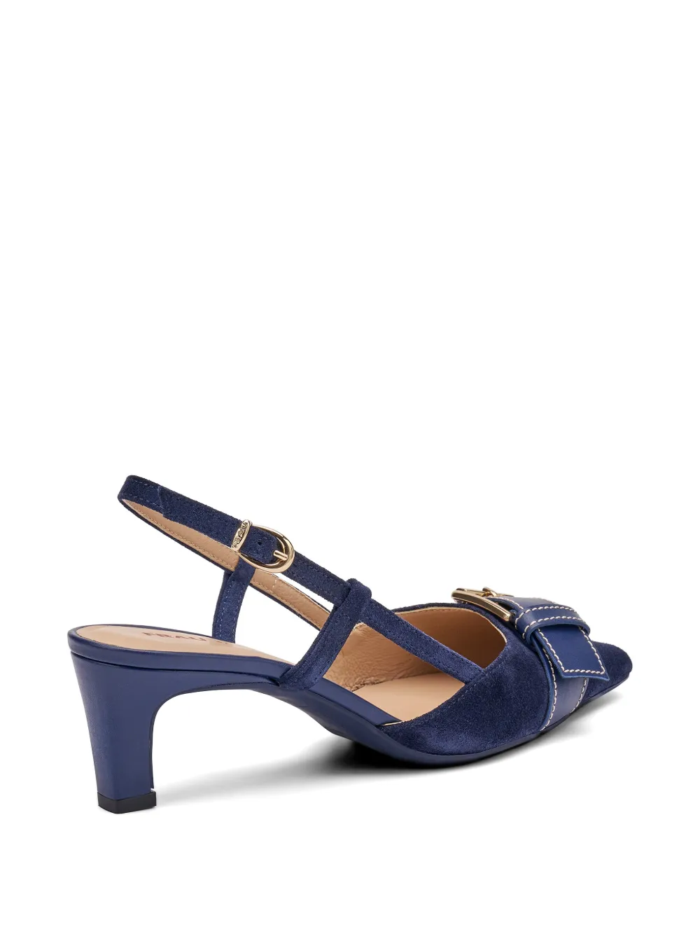 FRAU buckle-detail suede slingbacks Blauw