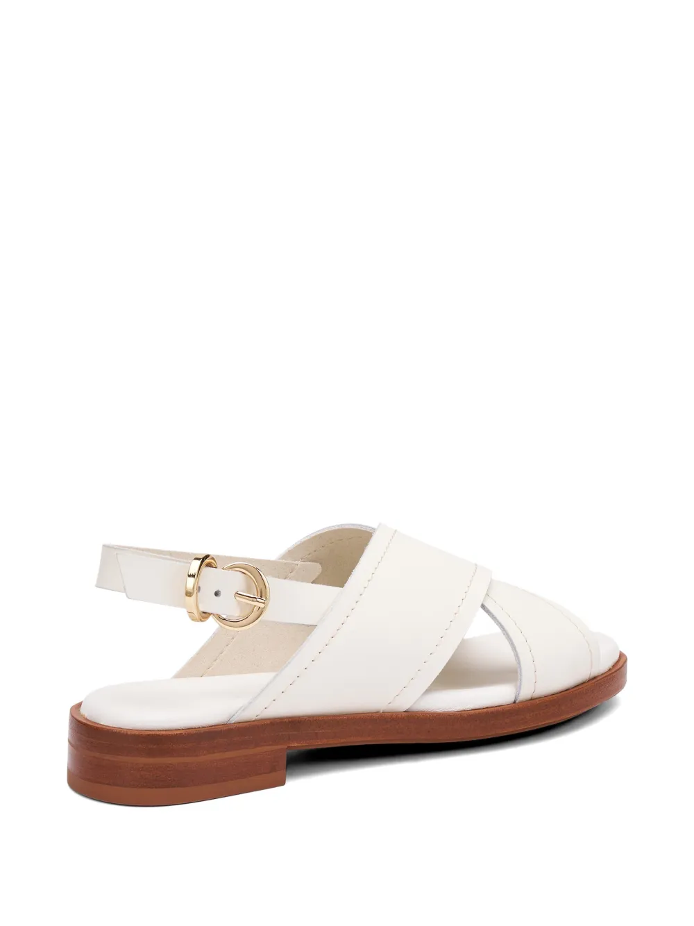 FRAU crossover-strap leather sandals Wit