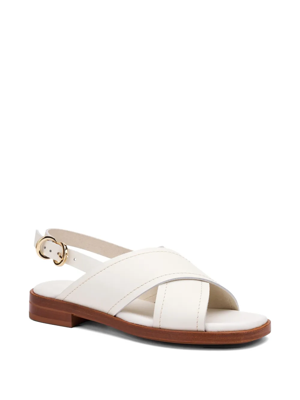 FRAU crossover-strap leather sandals Wit