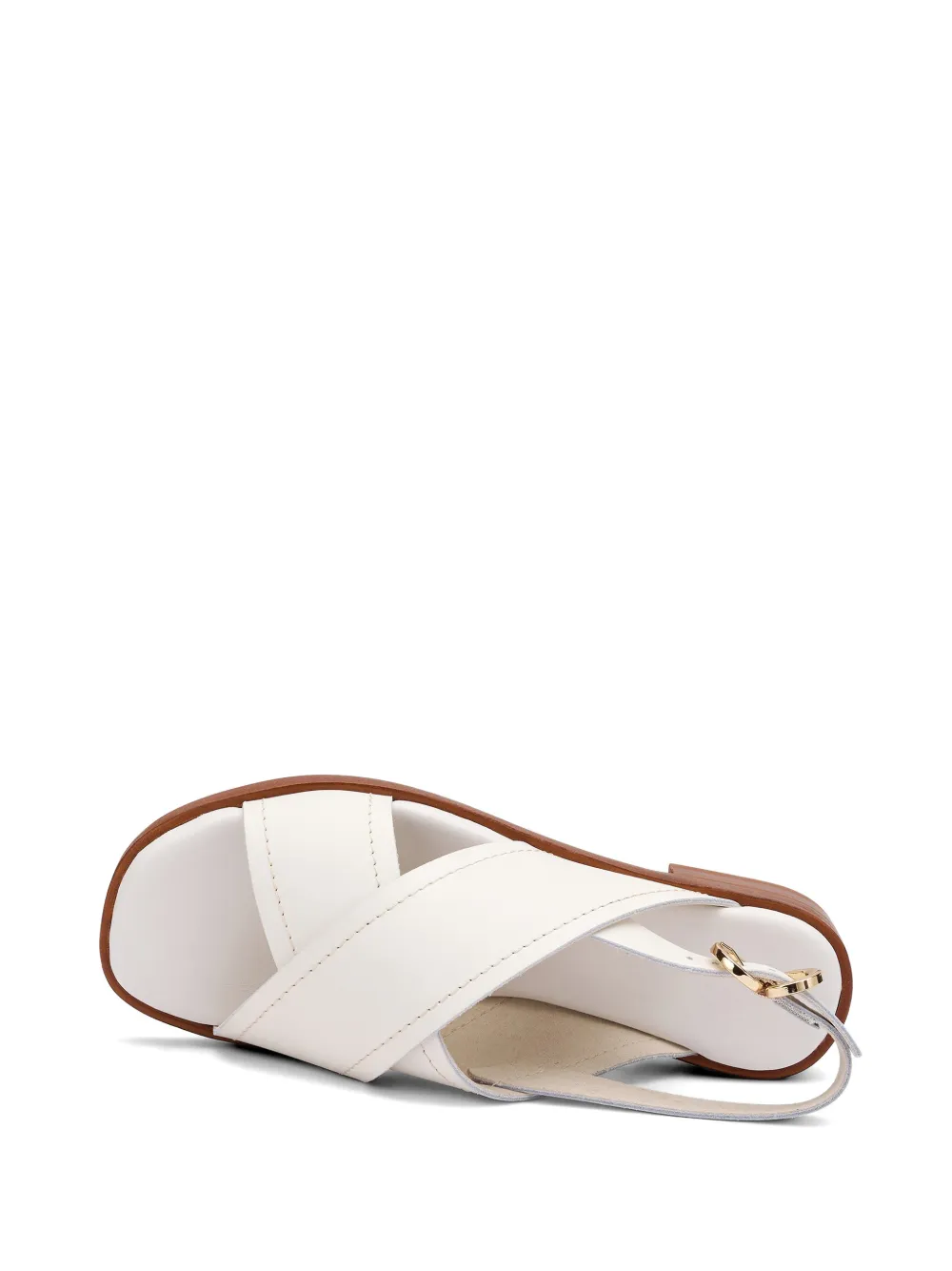 FRAU crossover-strap leather sandals Wit