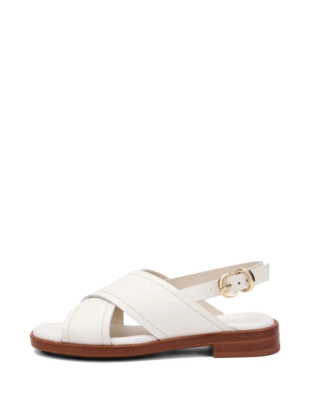 FRAU crossover-strap leather sandals Wit