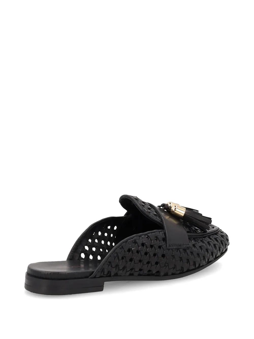 FRAU woven tassel-detail mules Zwart