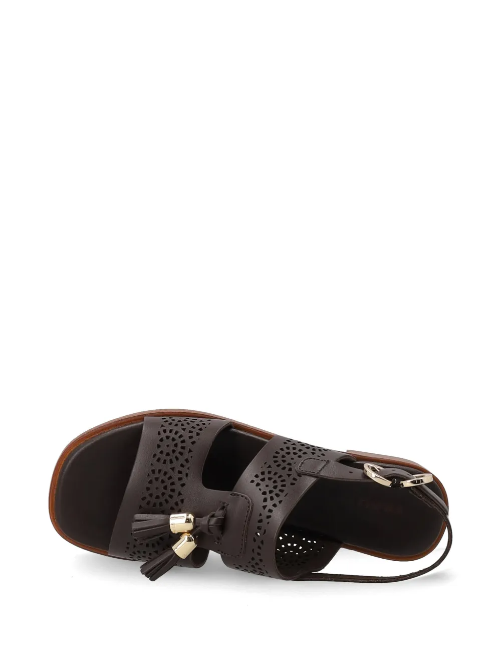 FRAU tassel-detail perforated sandals Bruin