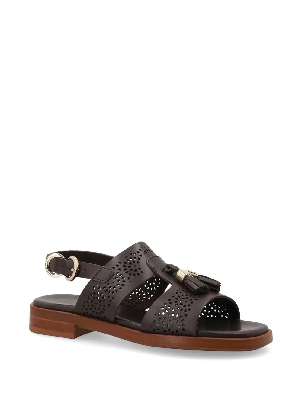 FRAU tassel-detail perforated sandals Bruin