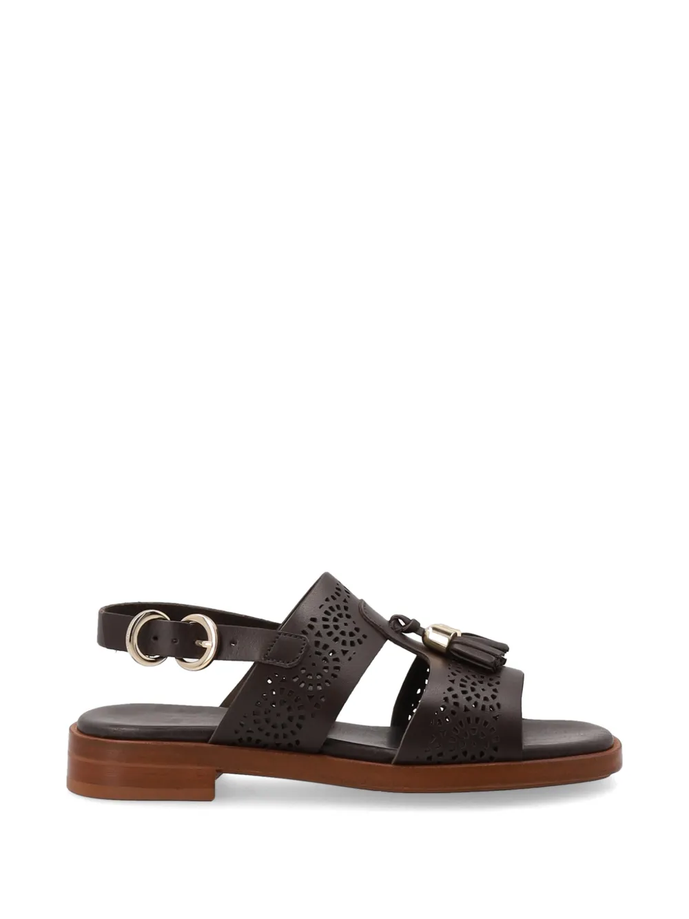 FRAU tassel-detail perforated sandals - Marrone
