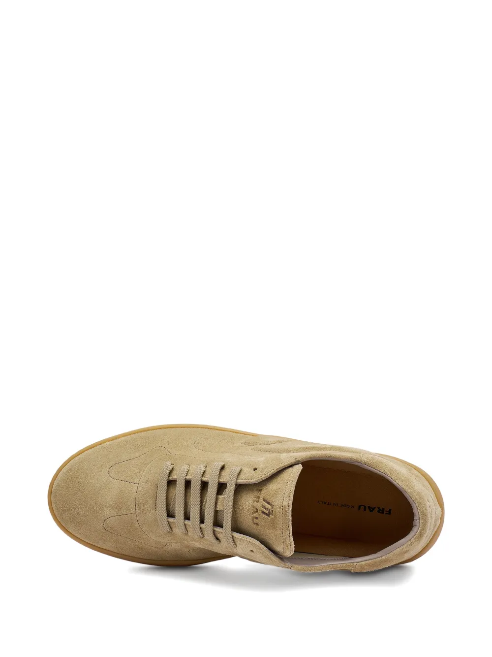 FRAU top-stitching suede sneakers Beige
