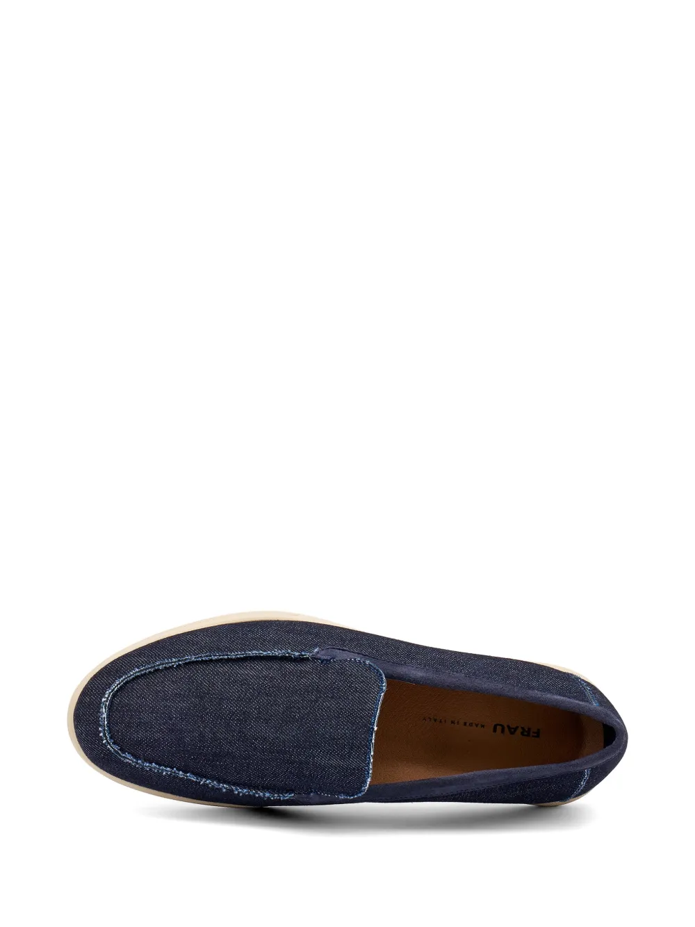 FRAU deconstructed denim loafers Blauw