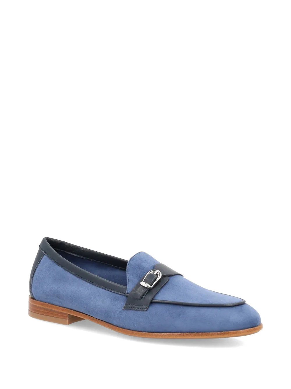 FRAU buckle-detail suede loafers Blauw