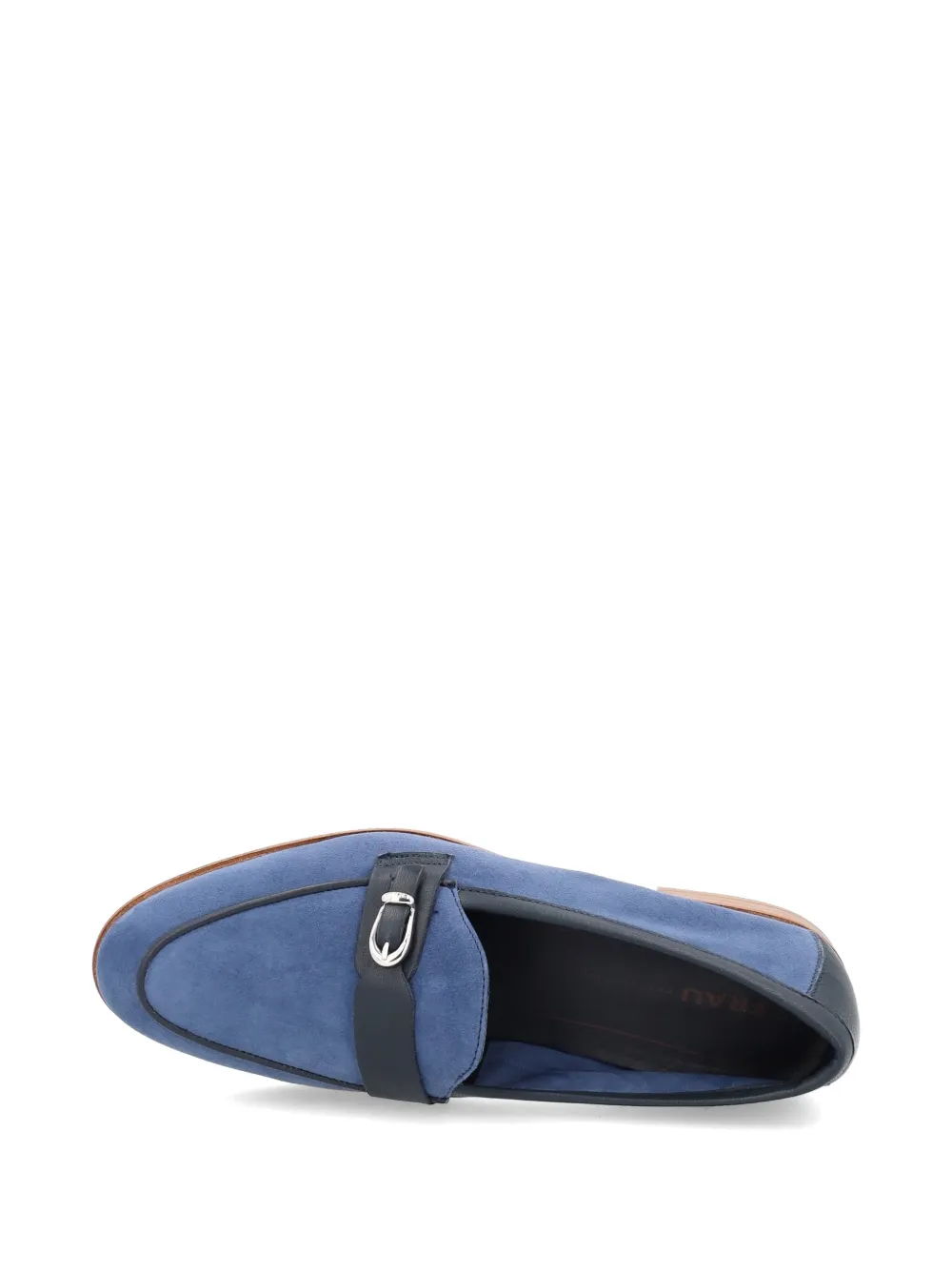 FRAU buckle-detail suede loafers Blauw