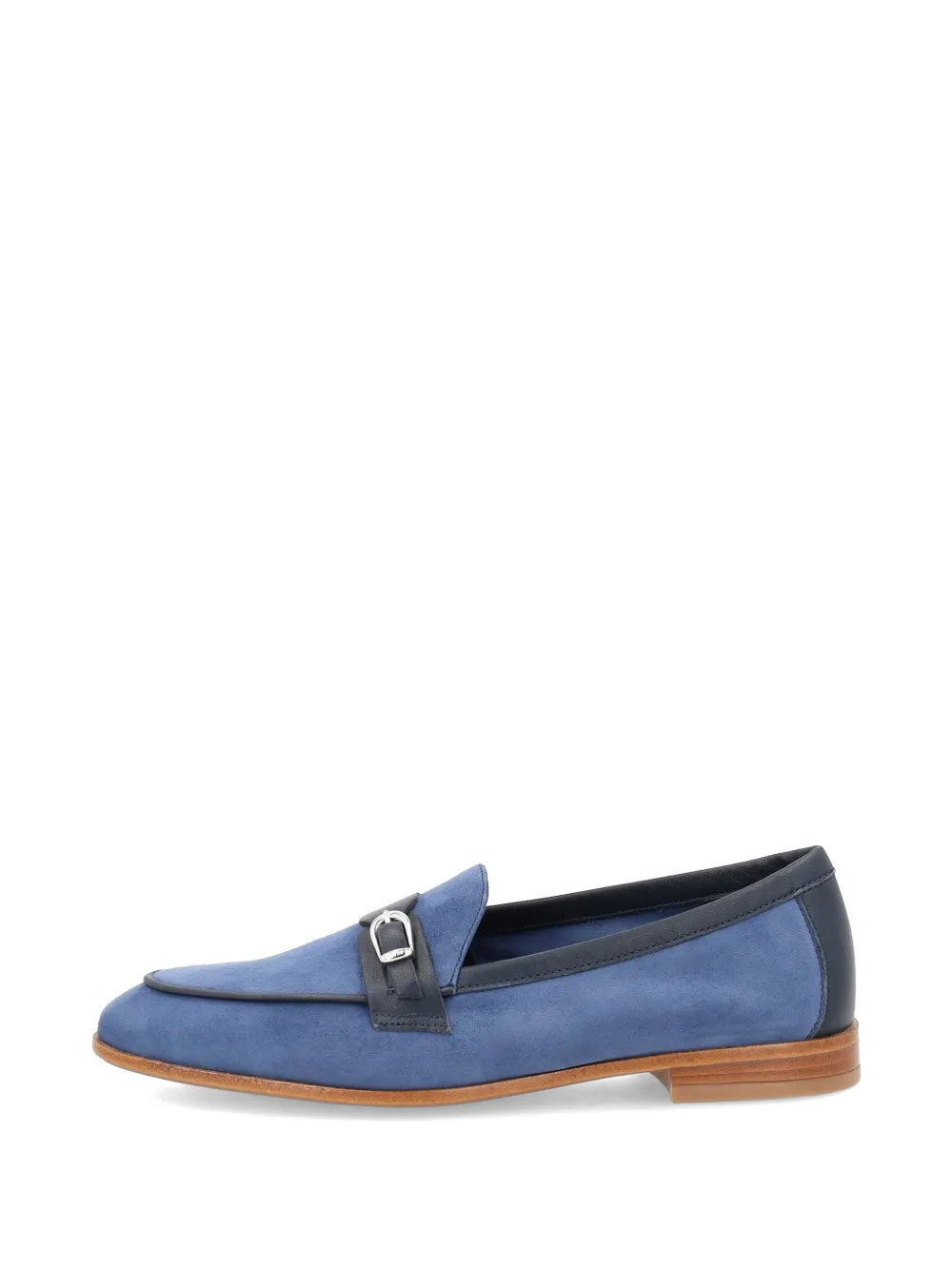 FRAU buckle-detail suede loafers Blauw
