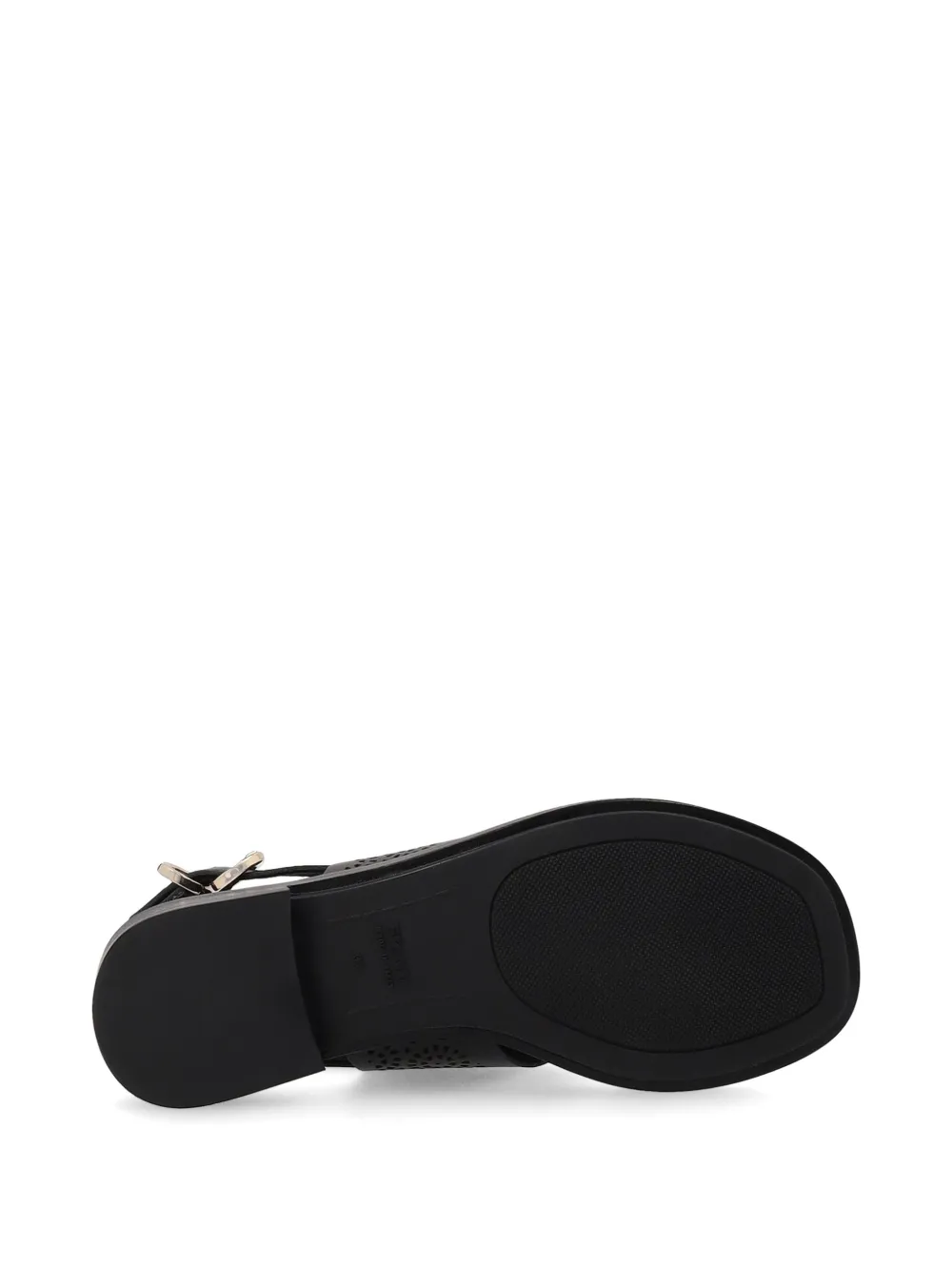 FRAU perforated leather sandals Zwart