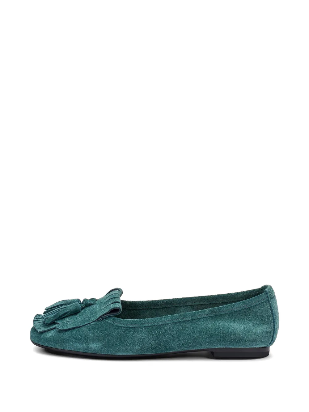 Frau Fringe Tassel Loafers In Green