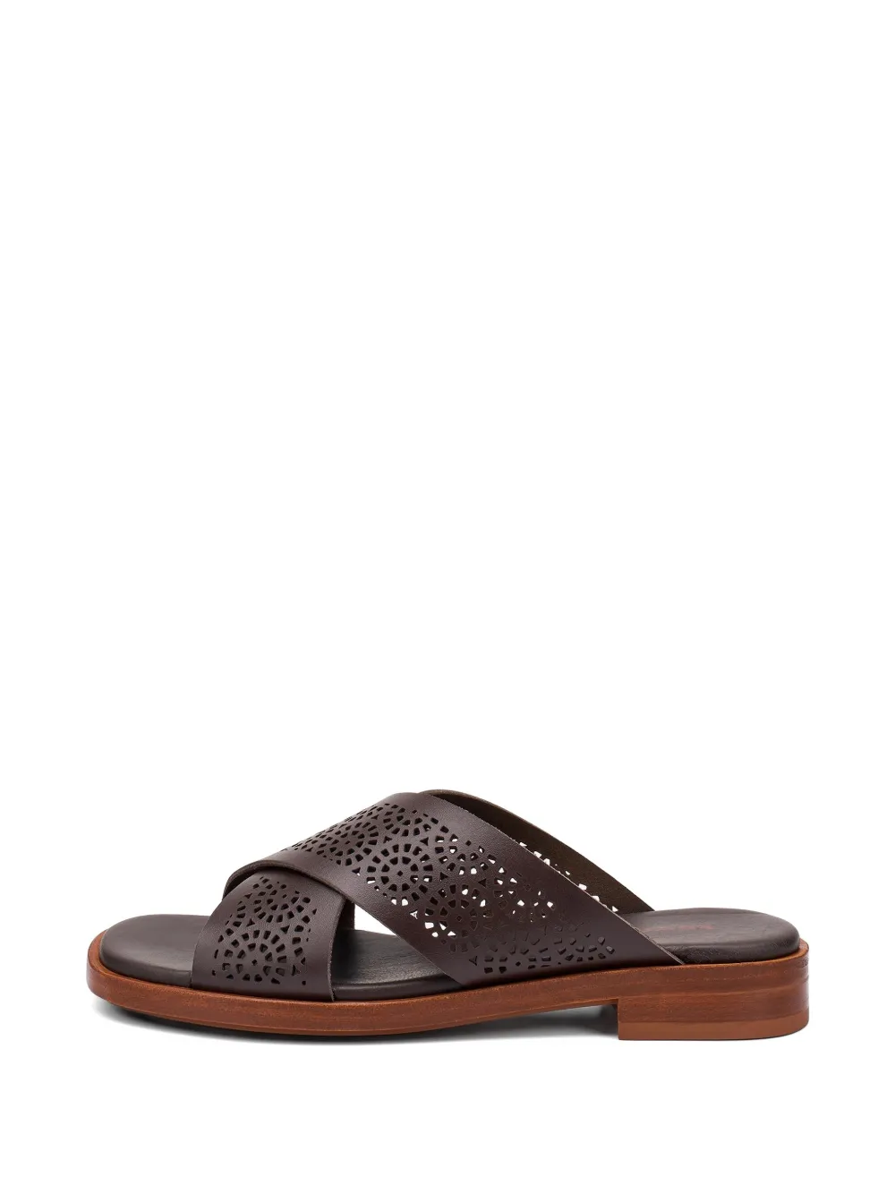 FRAU perforated-design crossover sandals - Marrone