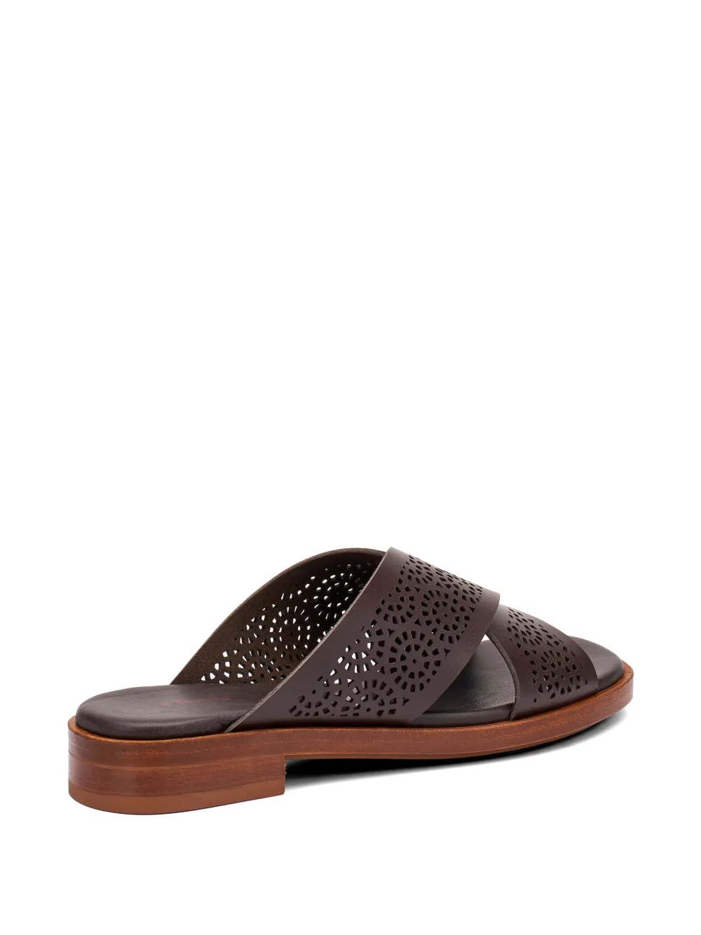 FRAU perforated-design crossover sandals Bruin