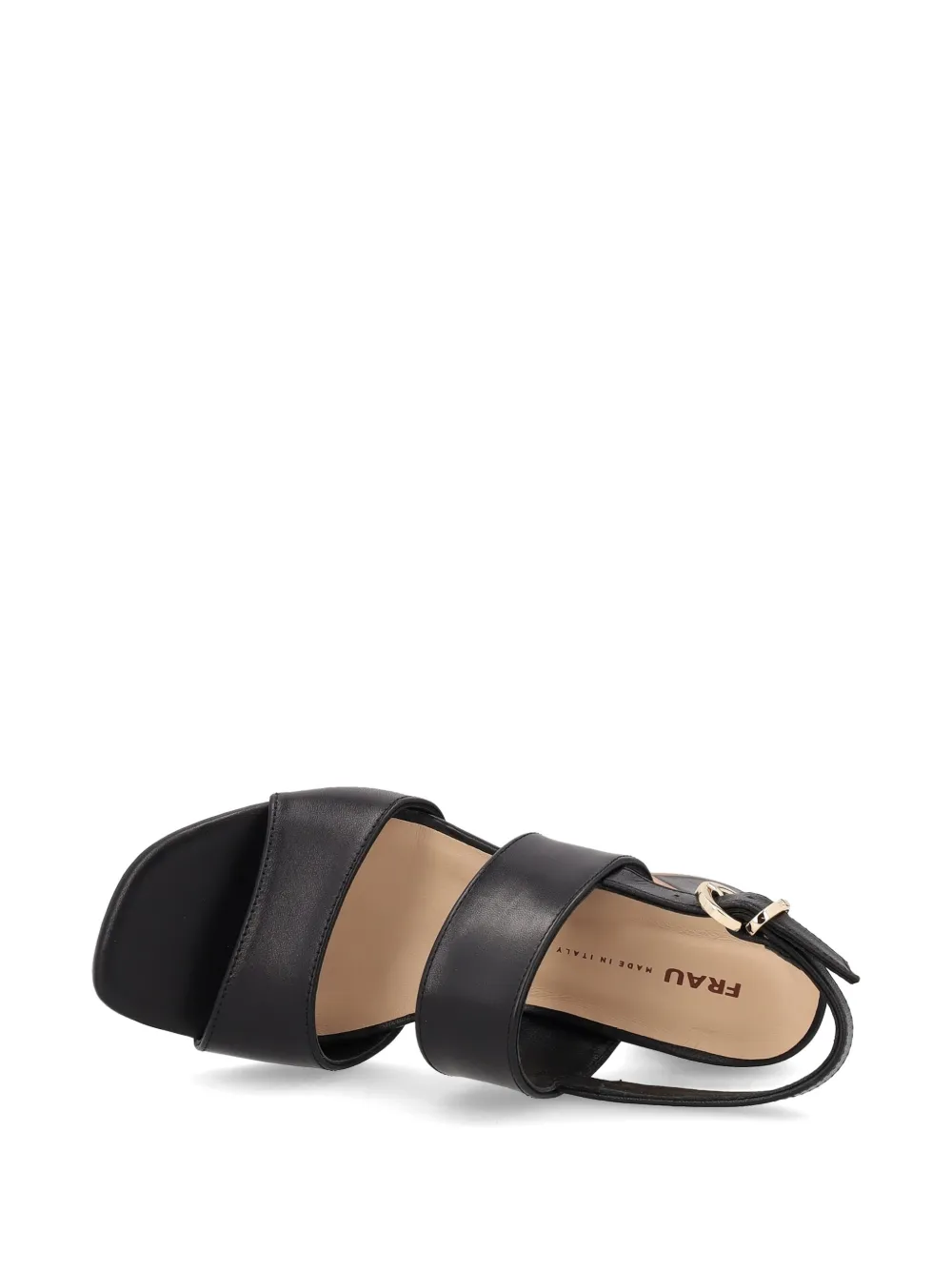 FRAU block-heel leather sandals Zwart