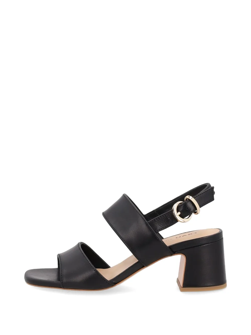 FRAU block-heel leather sandals Zwart