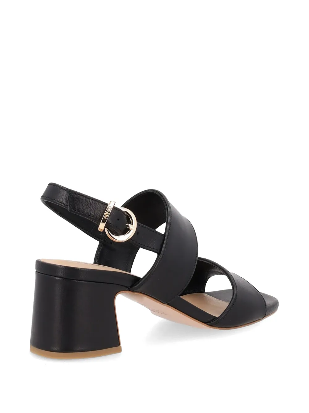 FRAU block-heel leather sandals Zwart
