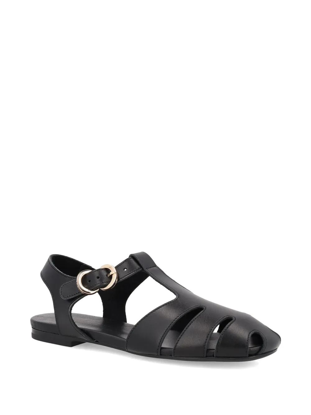 FRAU Fisherman buckled sandals Zwart