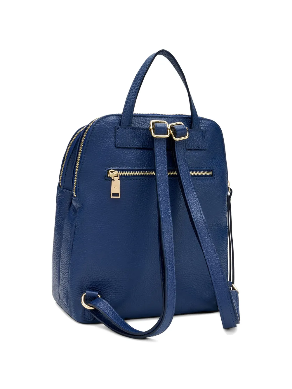 Frau Pebbled Leather Backpack In Blue
