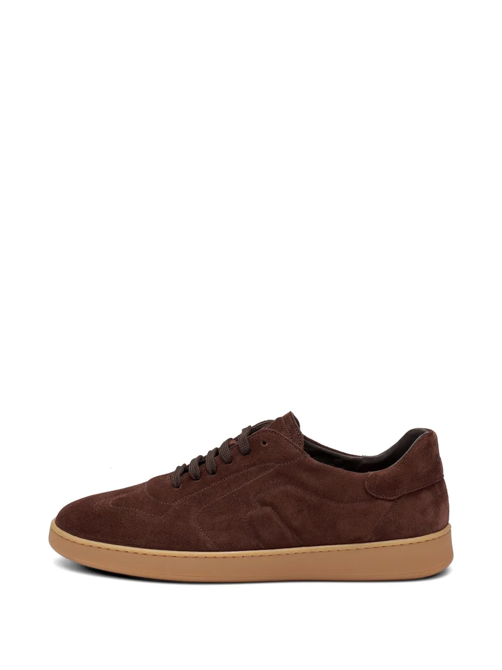 FRAU top-stitching suede sneakers - Marrone