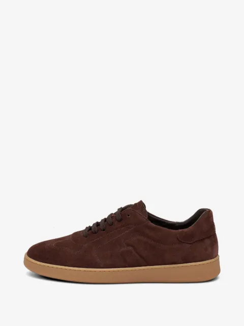 FRAU top-stitching suede sneakers