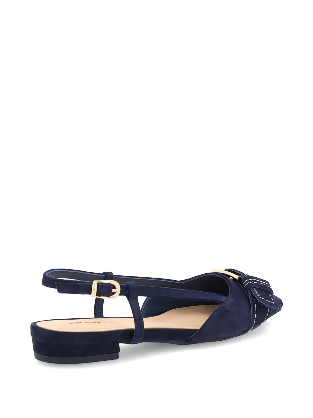 FRAU buckle-detail suede slingbacks Blauw