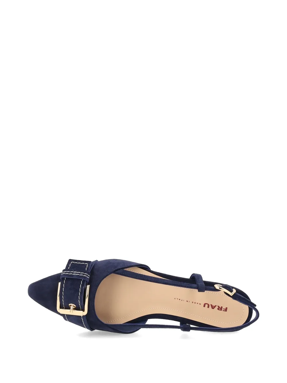FRAU buckle-detail suede slingbacks Blauw