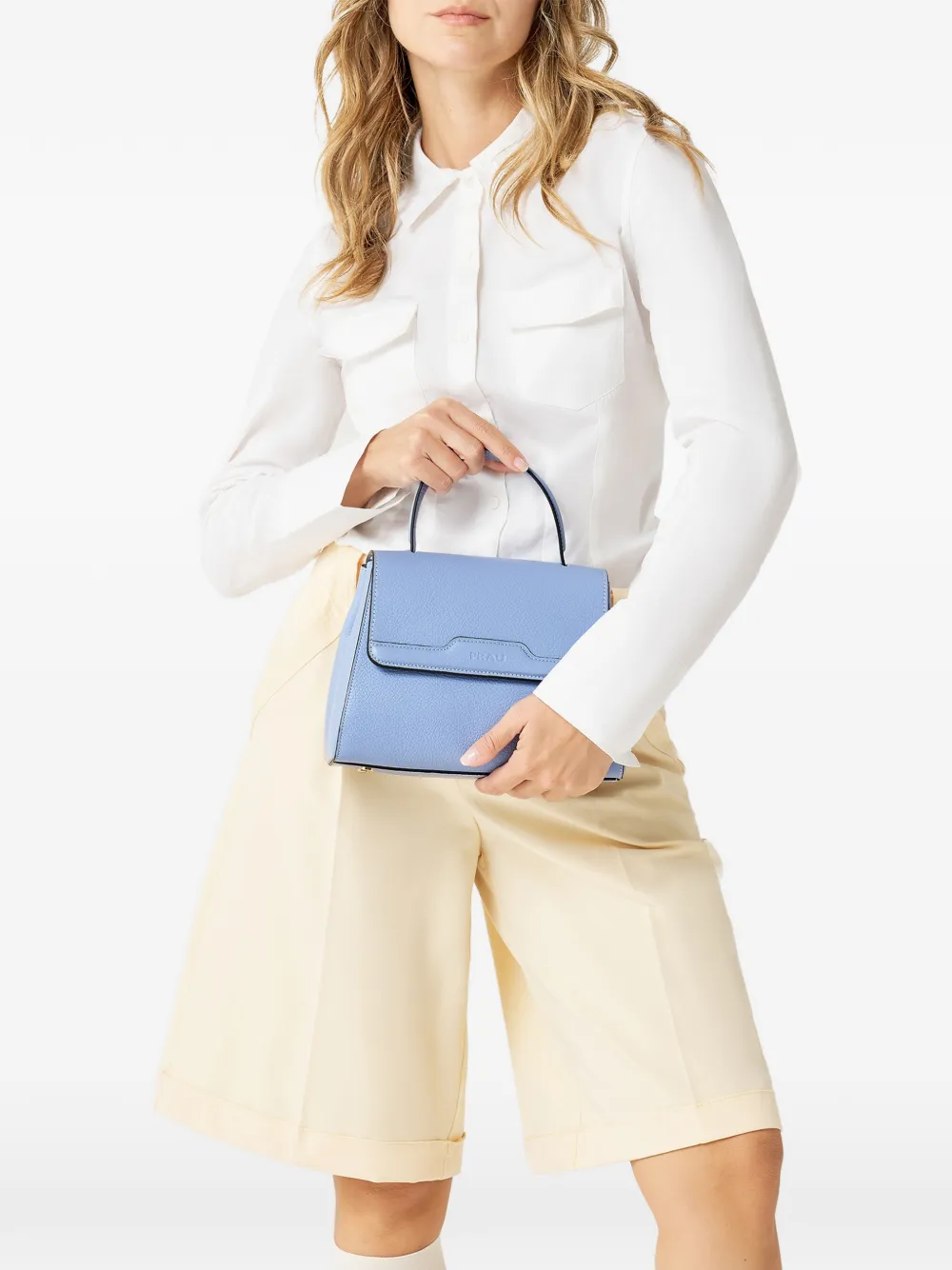 Frau Pebbled Leather Tote Bag In Pattern